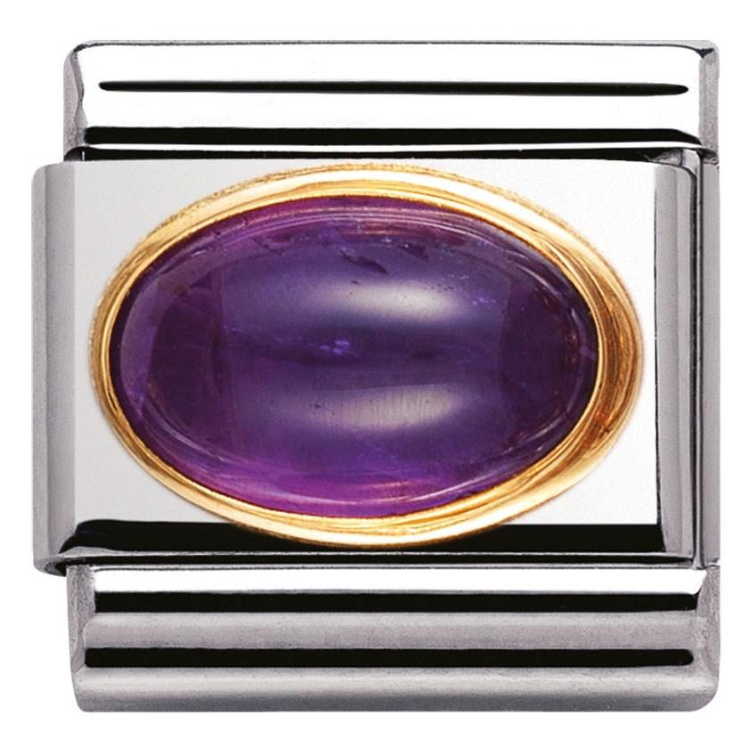 Nomination Oval Amethyst Charm