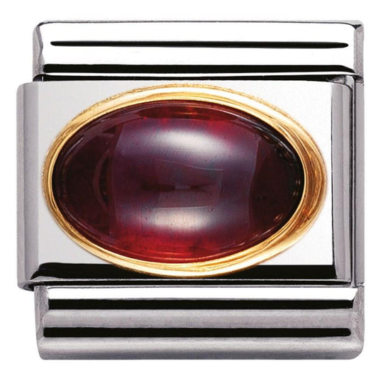 Nomination Oval Garnet Charm