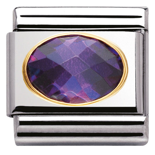 Nomination Purple Cubic Zirconia Charm