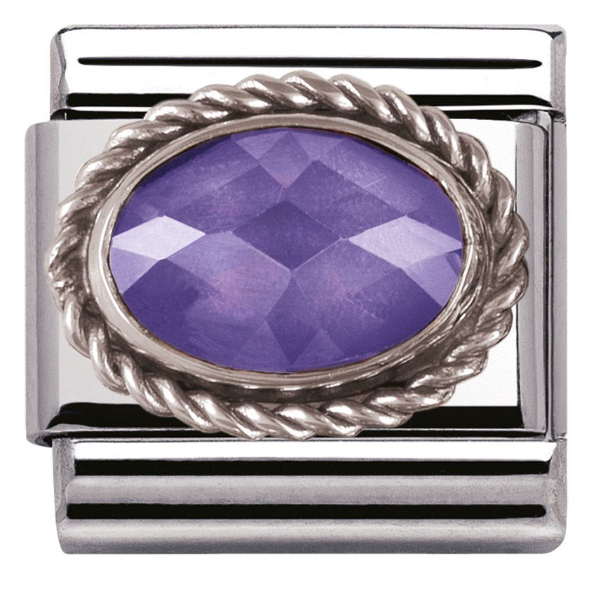 Nomination Purple Cubic Zirconia Charm