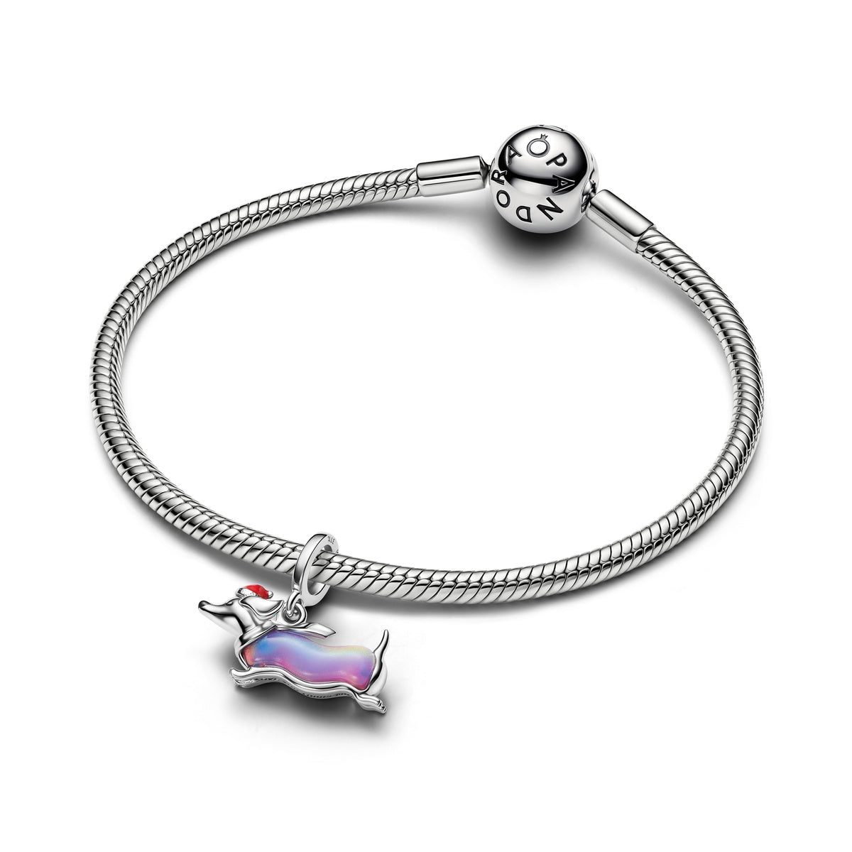 Pandora Christmas Dachshund Dangle Charm