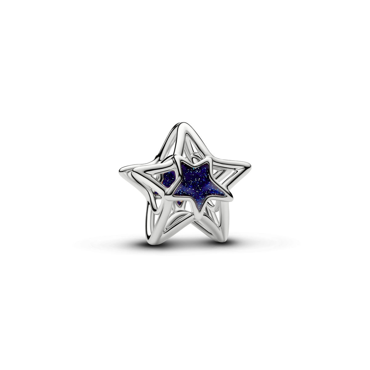 Pandora Silver Star Blue Openwork Charm