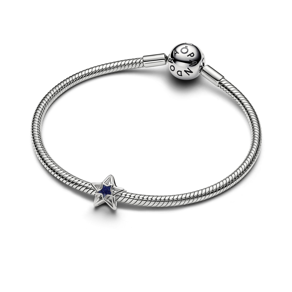 Pandora Silver Star Blue Openwork Charm