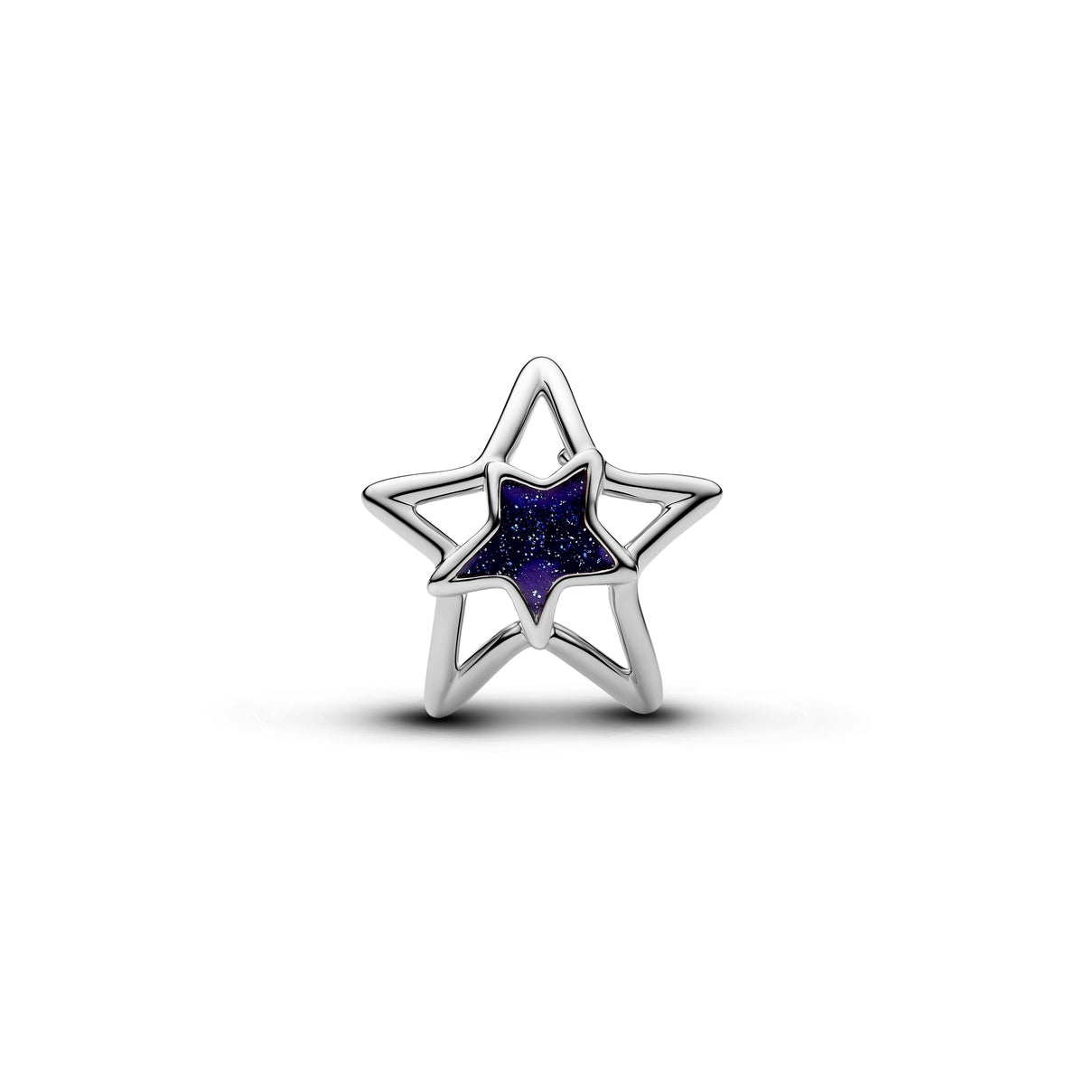 Pandora Silver Star Blue Openwork Charm