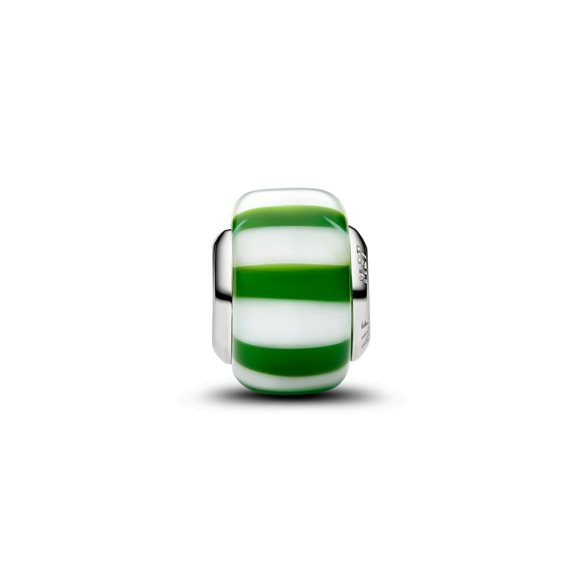 Pandora Silver Green Peppermint Murano Glass Charm