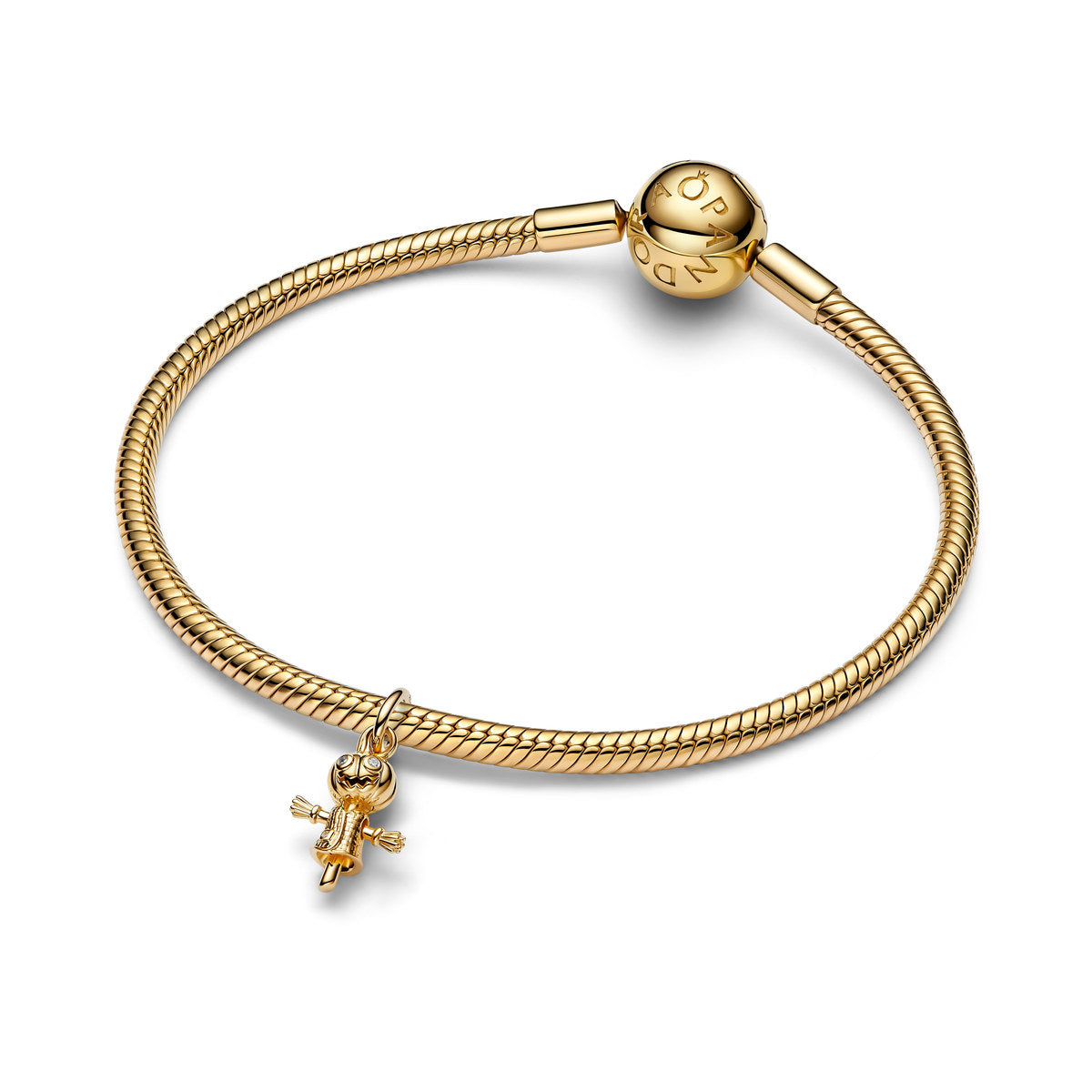 Pandora Gold Pumpkin Scarecrow Dangle Charm