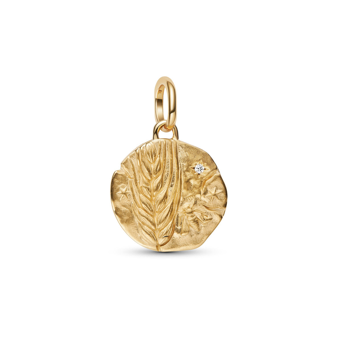 Pandora Gold Wheat Medallion Charm