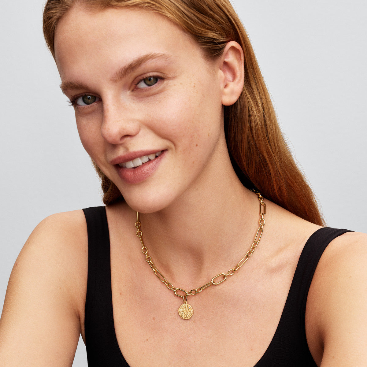 Pandora Gold Wheat Medallion Charm