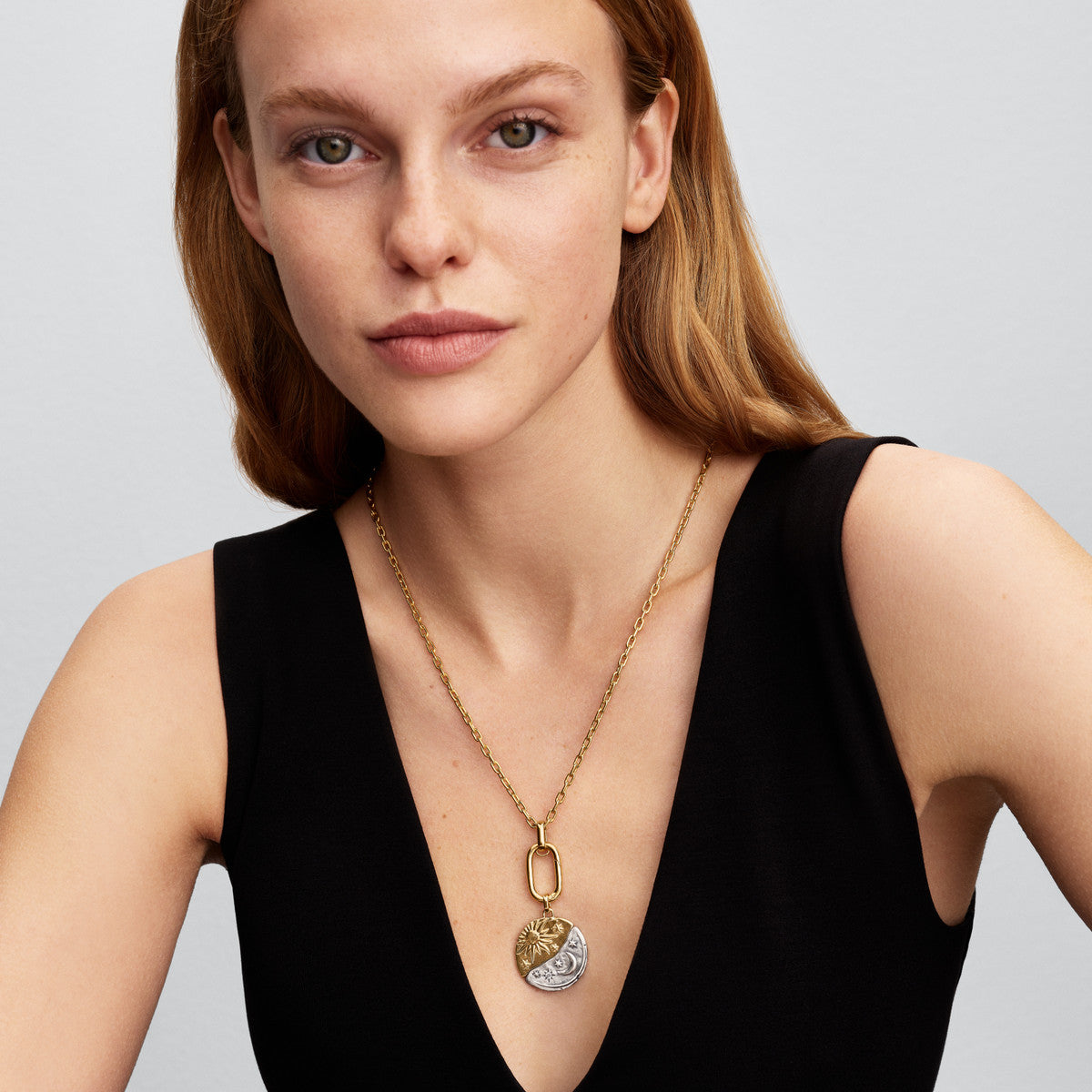 Pandora Gold Sun & Moon Oversized Medallion Charm