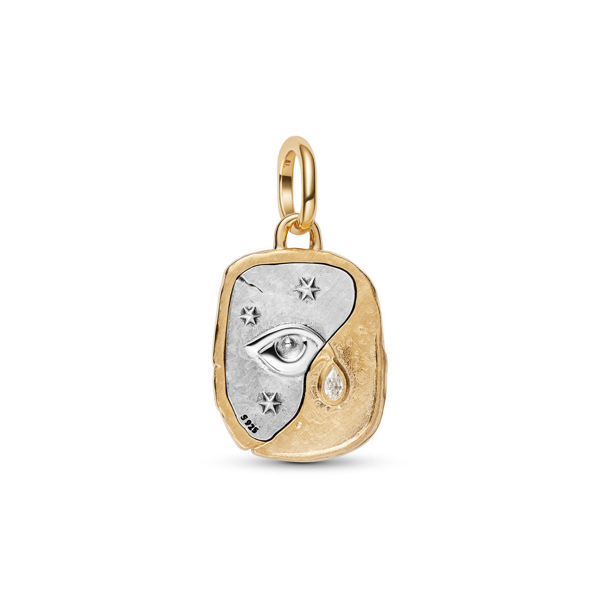Pandora Gold Eye Tear Medallion Charm