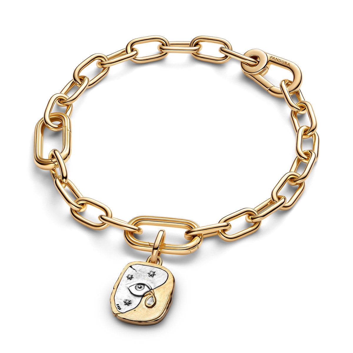 Pandora Gold Eye Tear Medallion Charm