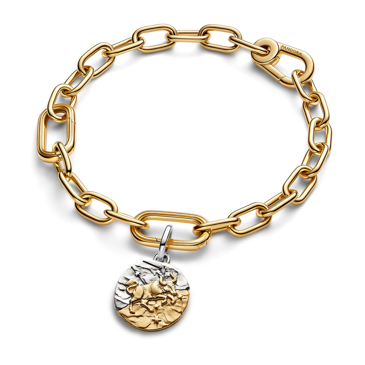 Pandora Gold Taurus Medallion Charm