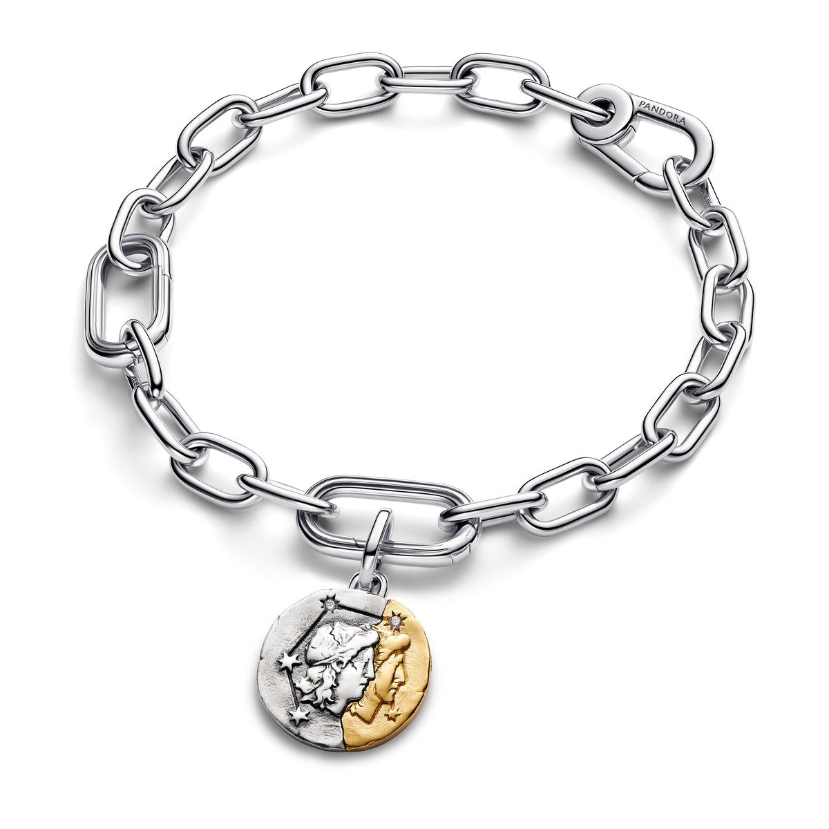 Pandora Gold Gemini Medallion Charm