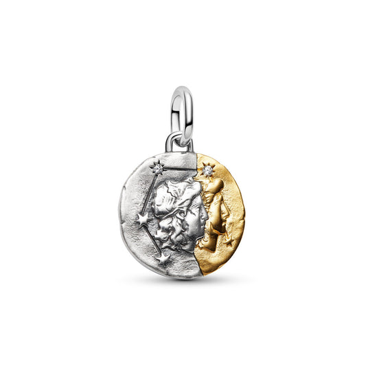 Pandora Gold Gemini Medallion Charm