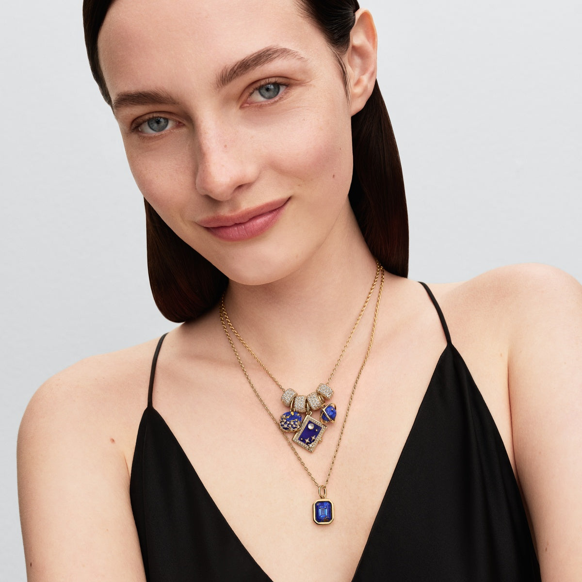 Pandora Celestial Blue Hexagon Dangle Charm