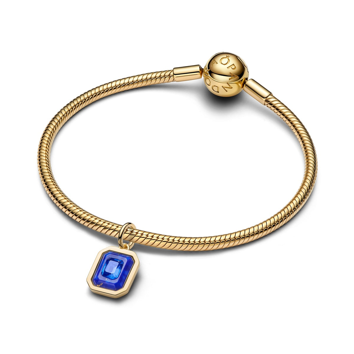 Pandora Celestial Blue Hexagon Dangle Charm