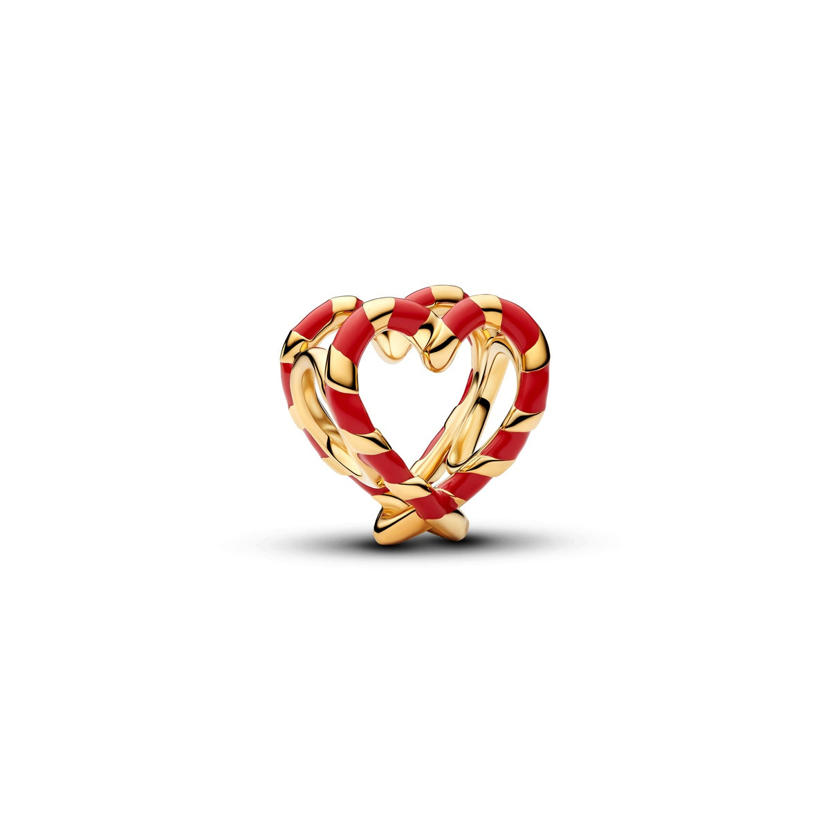 Pandora Candy Cane Openwork Heart Charm