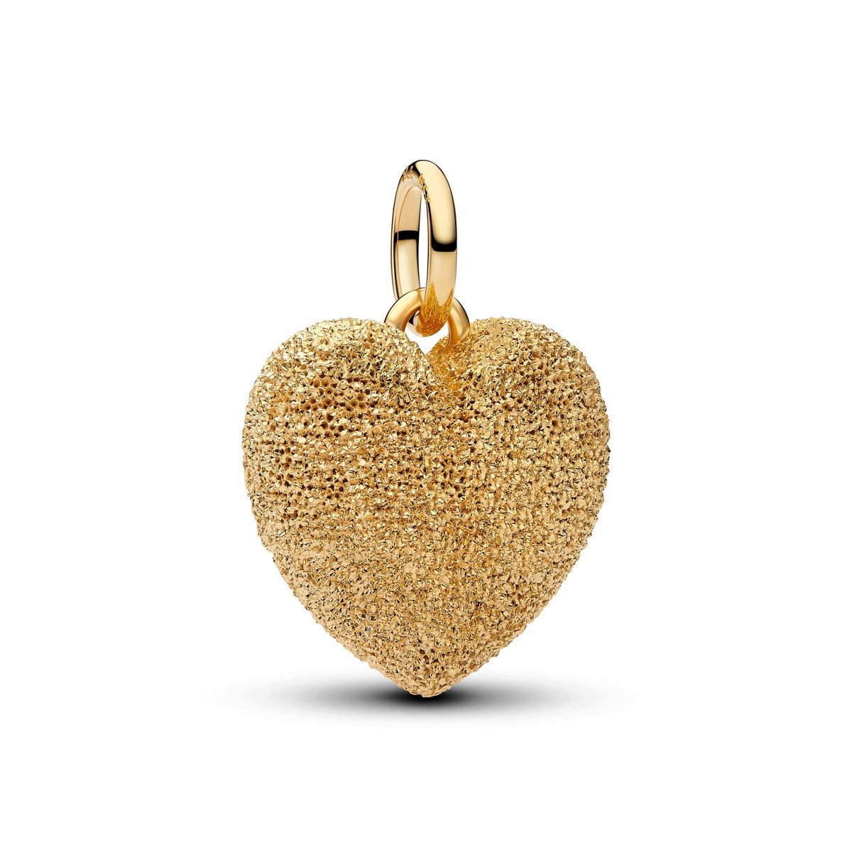 Pandora Textured Puffy Heart Dangle Charm