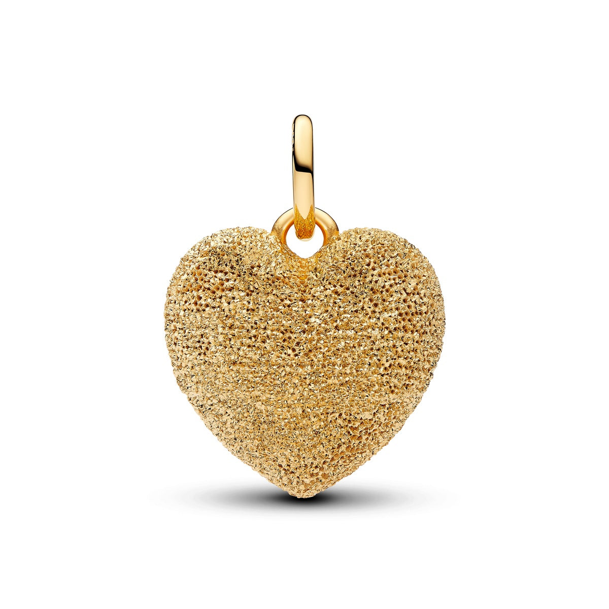 Pandora Textured Puffy Heart Dangle Charm