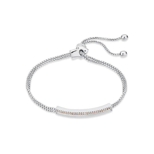 August Woods Silver Crystal Long Bracelet
