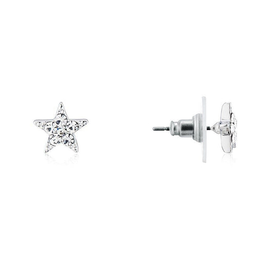 August Woods Silver Crystal Star Earrings