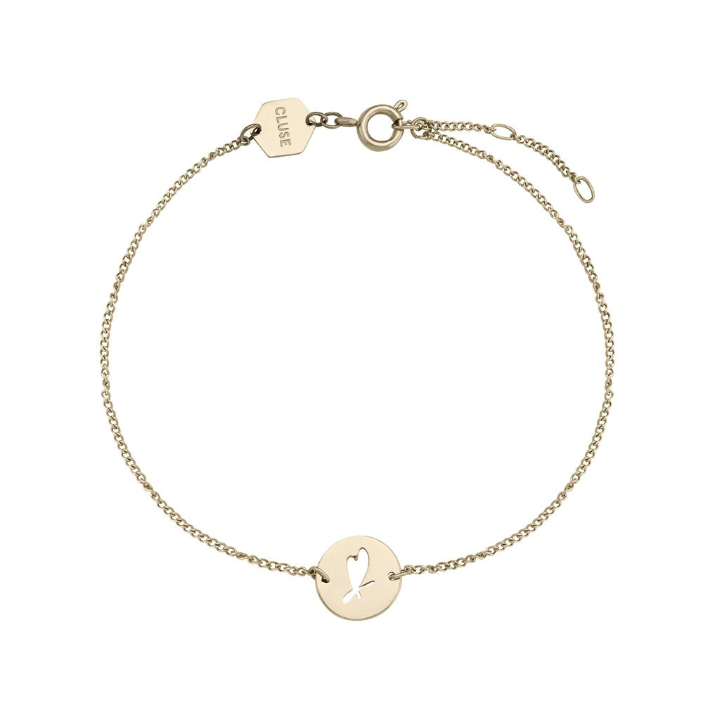CLUSE Minuit Heart Gold Mesh Watch and Bracelet Gift Box