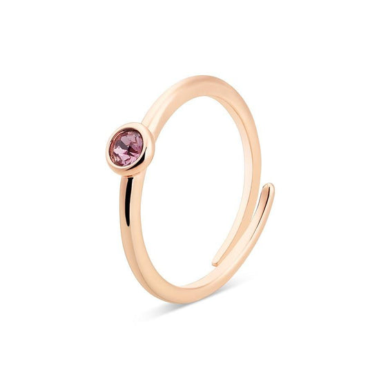 Karma Rose Gold February Adjustable Ring