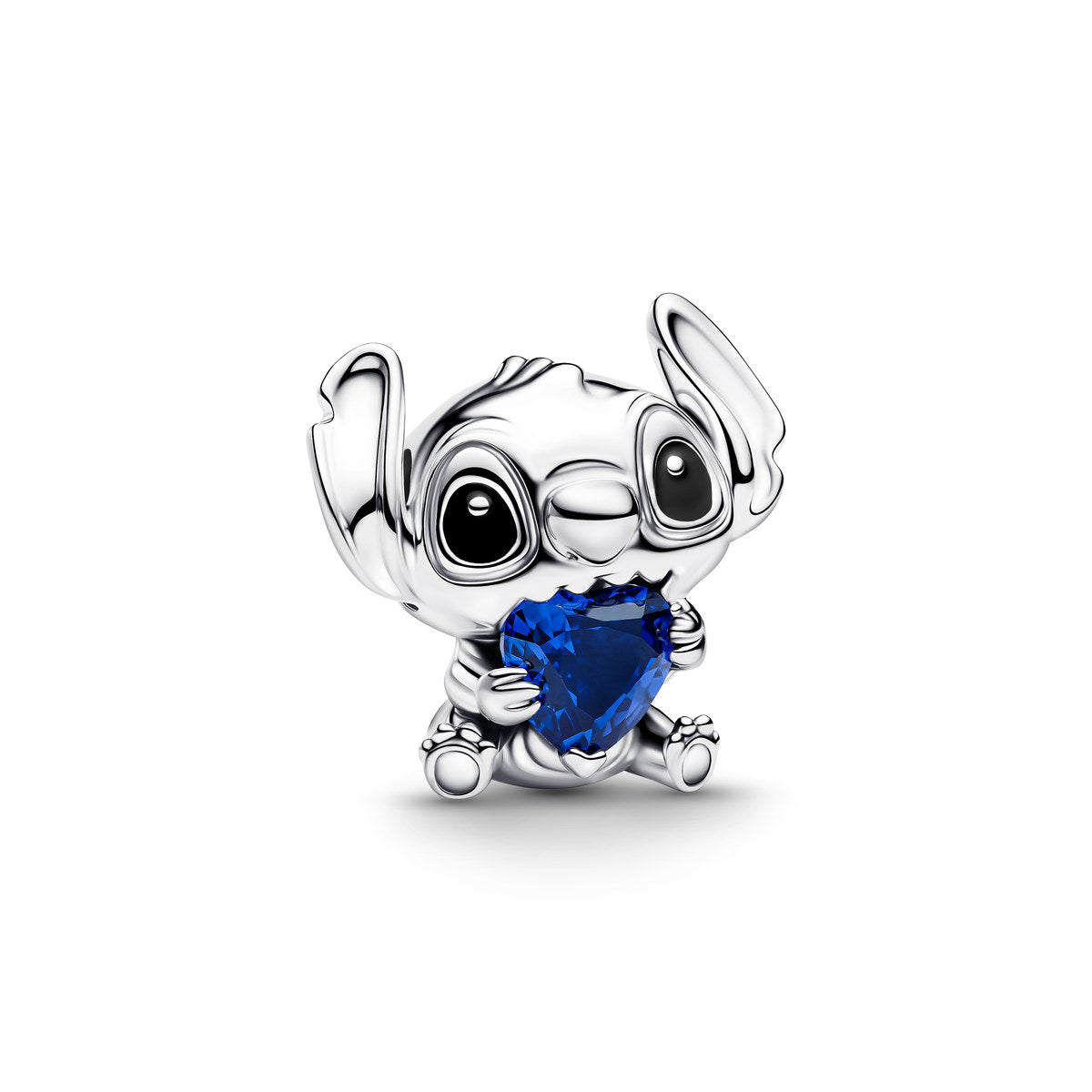 Pandora Silver Disney Blue Heart Stitch Dangle Charm