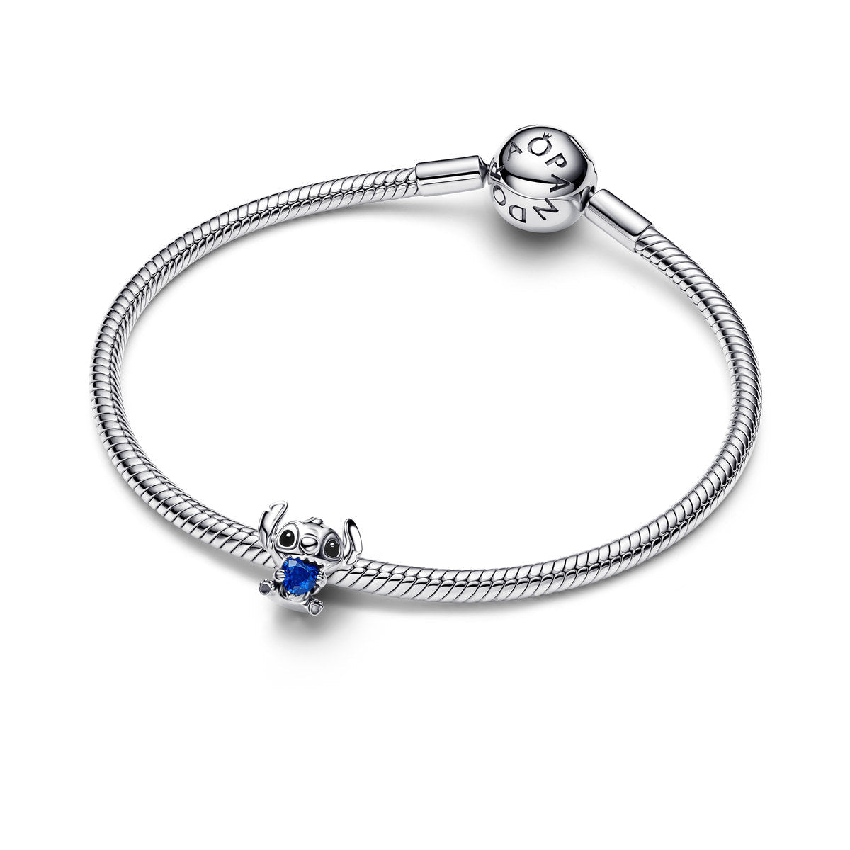 Pandora Silver Disney Blue Heart Stitch Dangle Charm