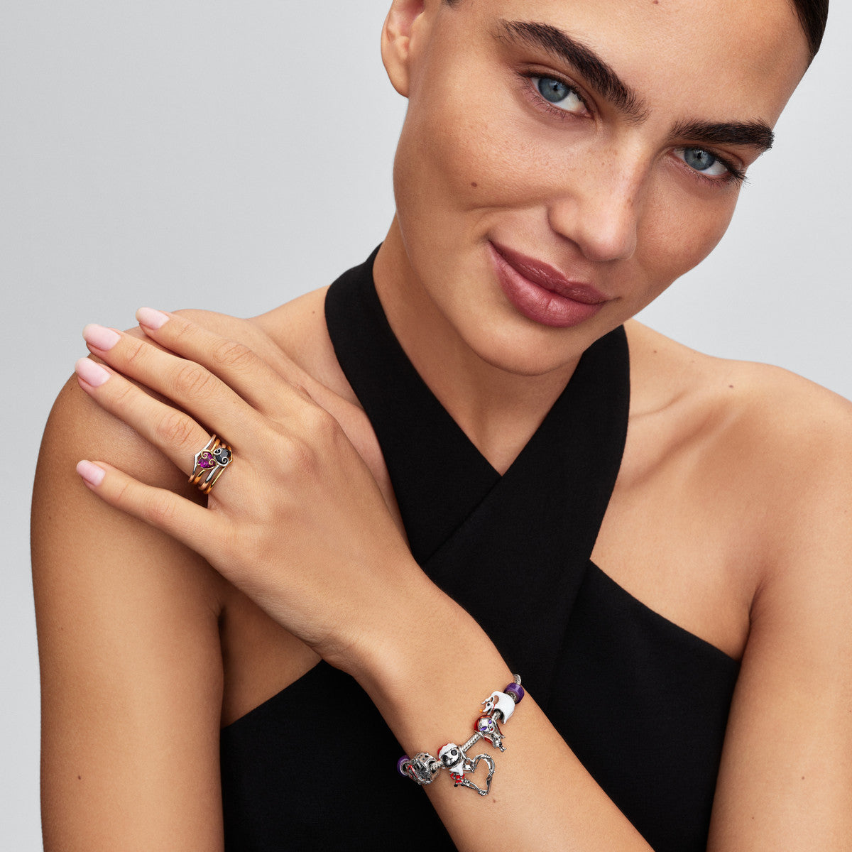 Pandora Silver Disney Sally Purple Crystal Charm