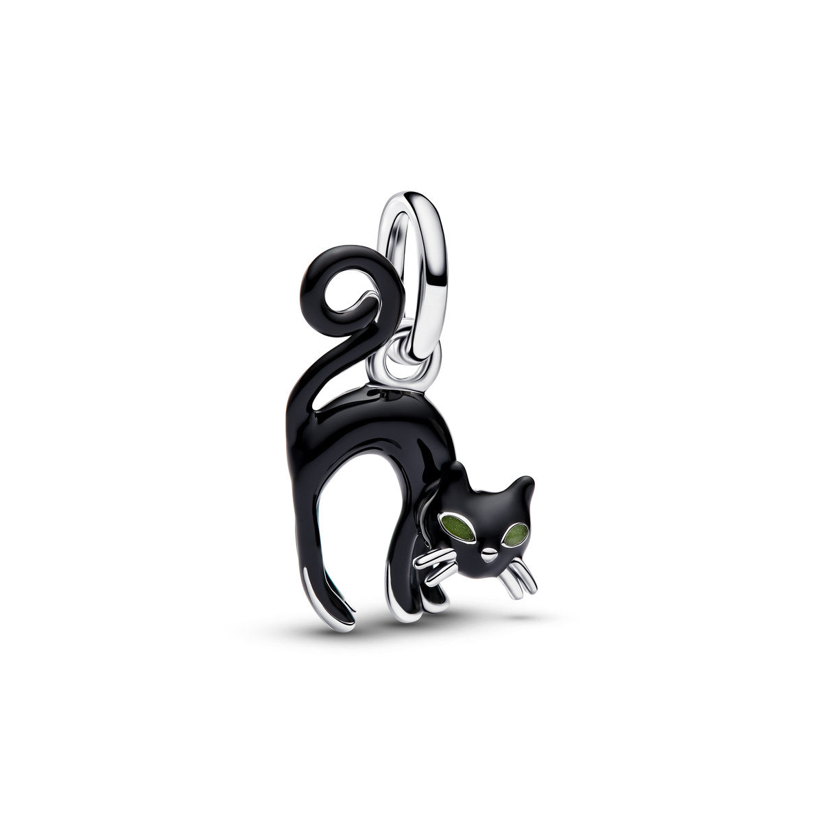 Pandora Silver Black Cat Glow in the Dark Charm