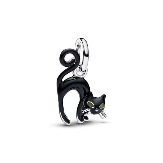 Pandora Silver Black Cat Glow in the Dark Charm