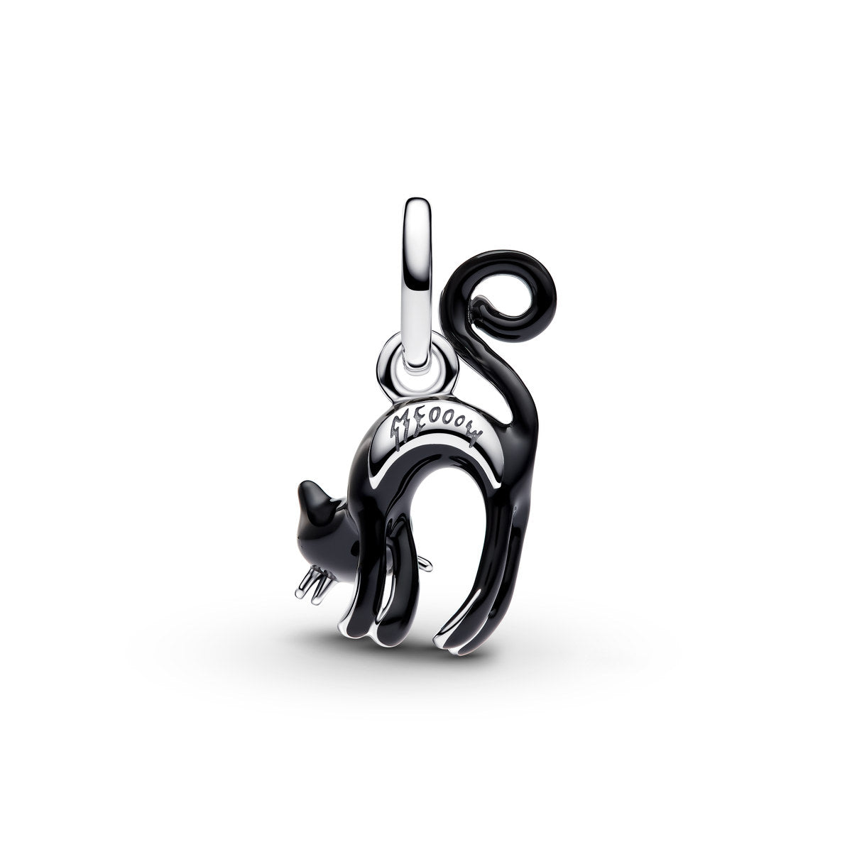 Pandora Silver Black Cat Glow in the Dark Charm