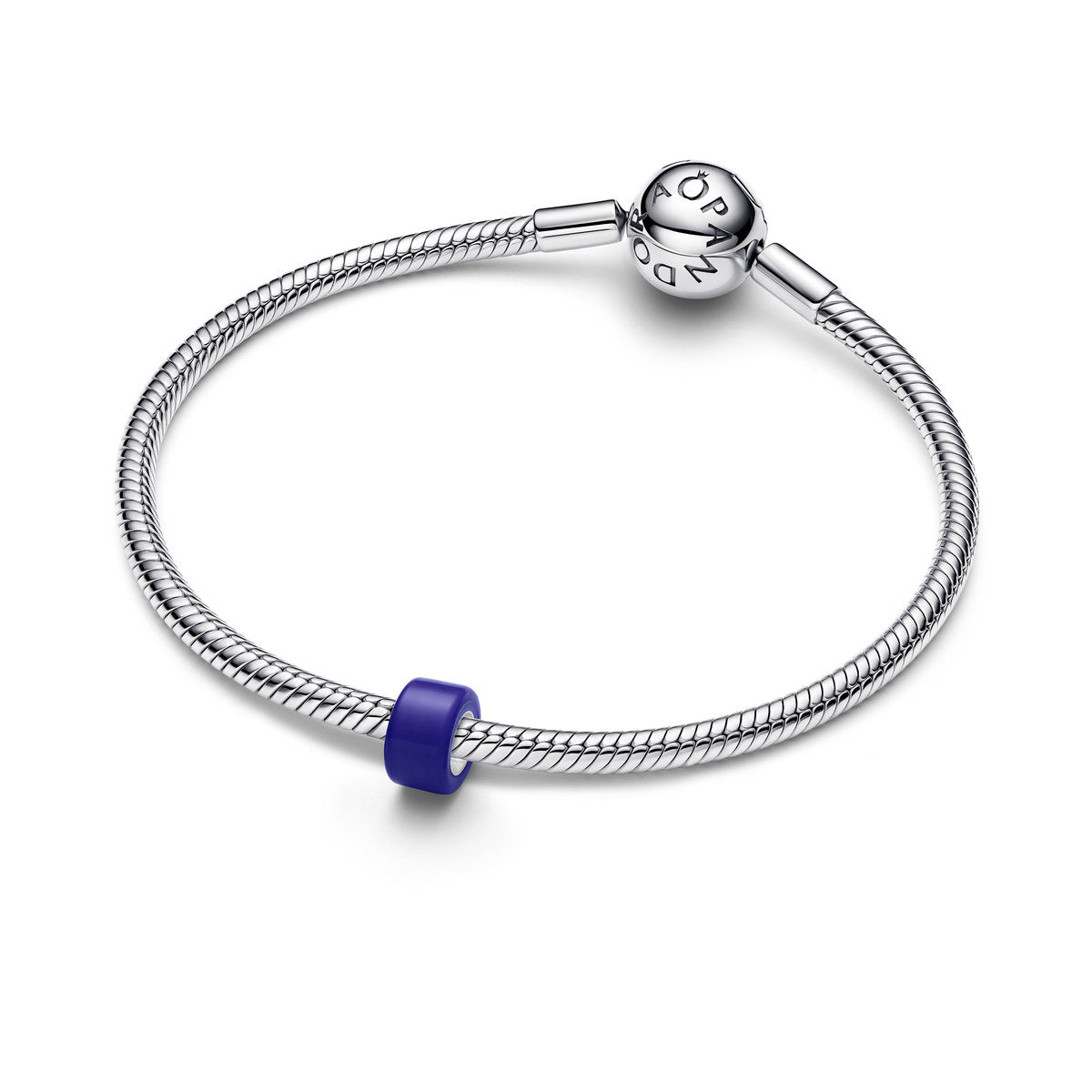 Pandora Silver Deep Blue Murano Glass Mini Charm
