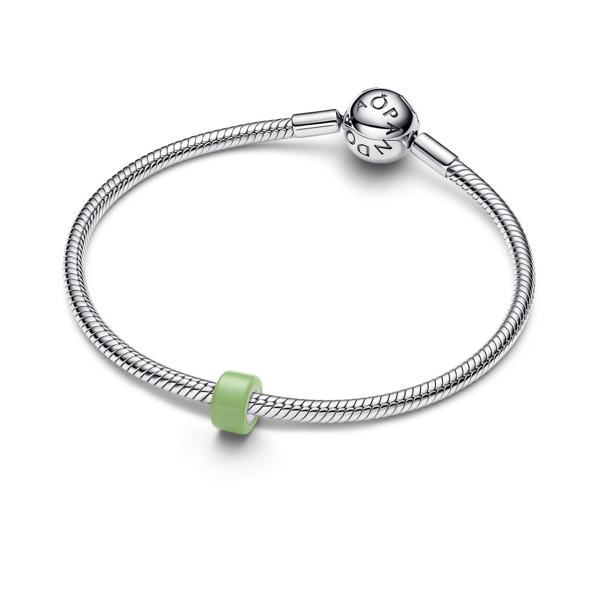 Pandora Silver Mint Green Murano Glass Mini Charm