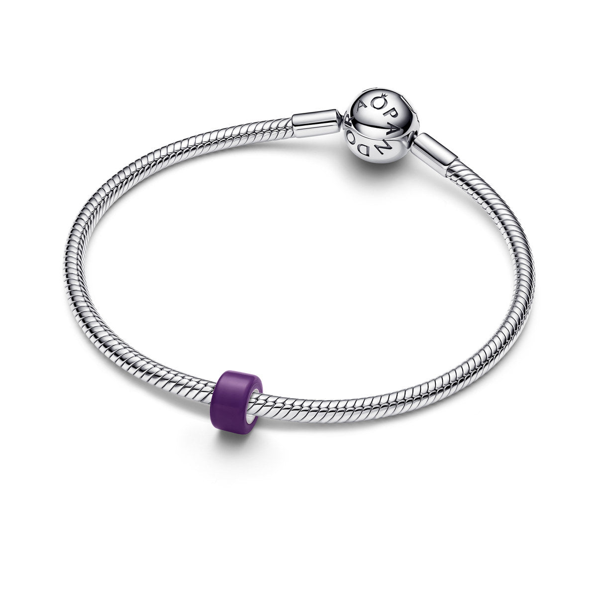 Pandora Silver Deep Purple Murano Glass Mini Charm