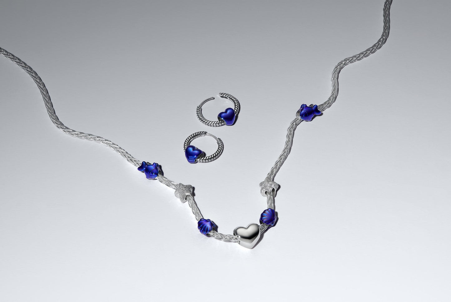 Pandora Silver Deep Blue Heart Mini Charm
