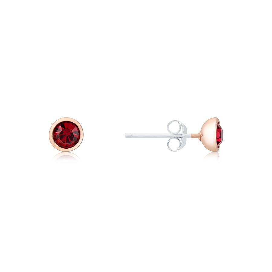 Karma Rose Gold July Stud Earrings