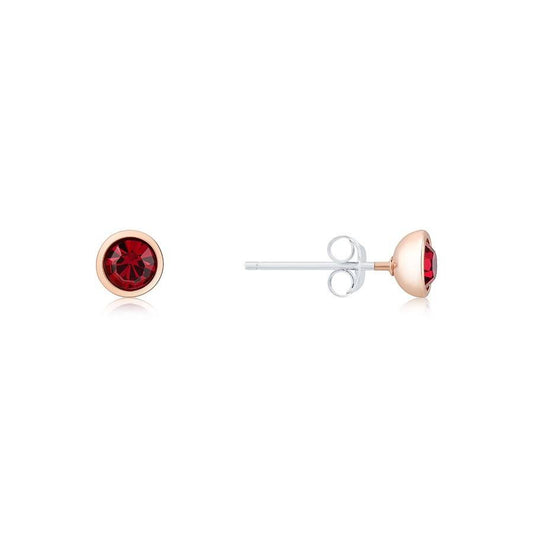 Karma Rose Gold July Stud Earrings