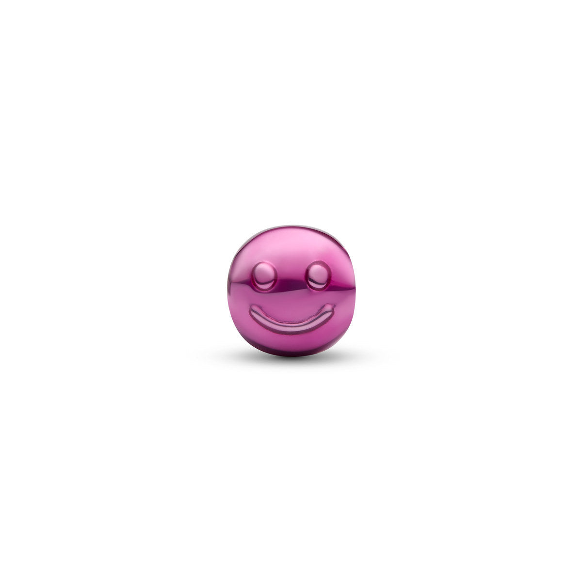Pandora Silver Pink Happy Face Mini Charm
