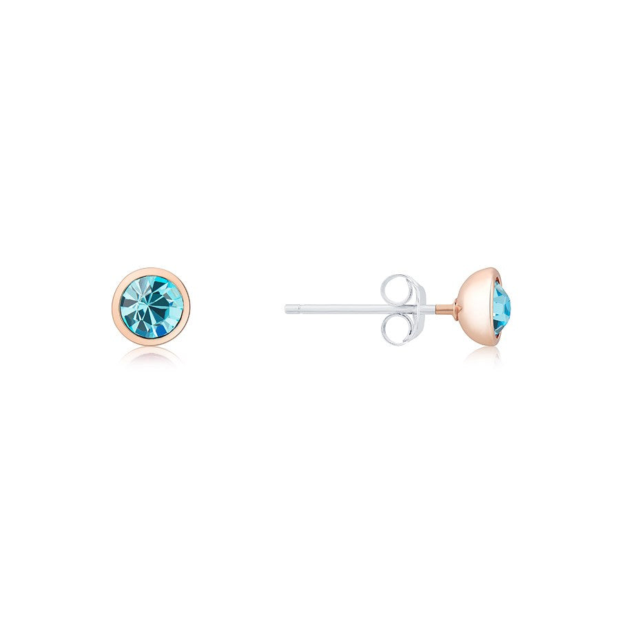 Karma Rose Gold March Stud Earrings