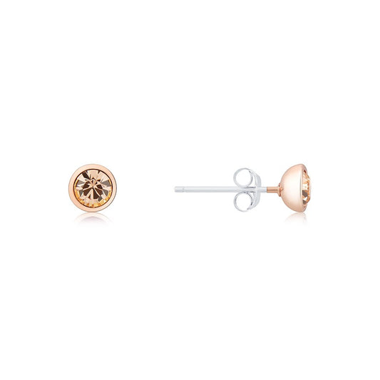 Karma Rose Gold November Stud Earrings