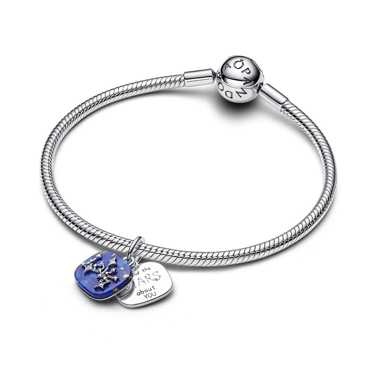 Pandora Celestial Blue Love Constellation Double Dangle Charm