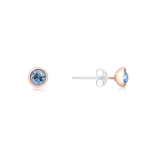 Karma Rose Gold September Stud Earrings