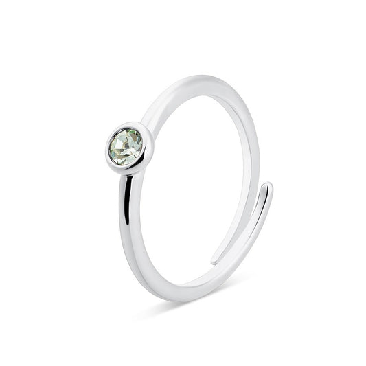 Karma Silver August Adjustable Ring