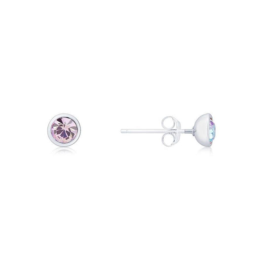 Karma Silver December Stud Earrings