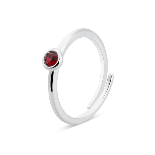Karma Silver January Adjustable Ring