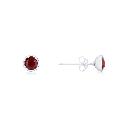 Karma Silver January Stud Earrings