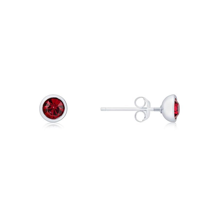 Karma Silver July Stud Earrings
