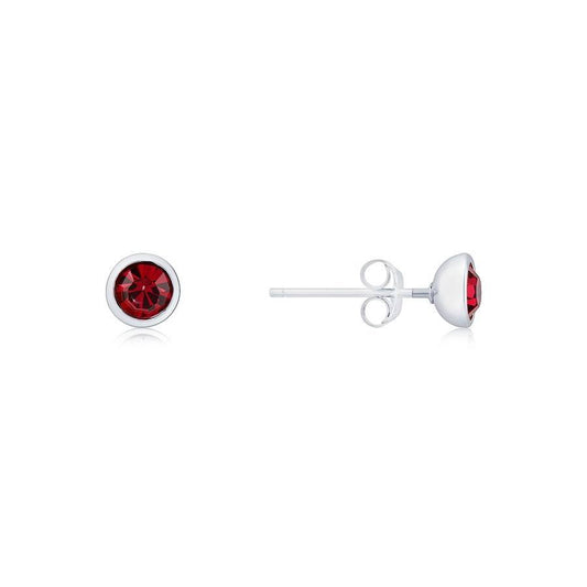 Karma Silver July Stud Earrings